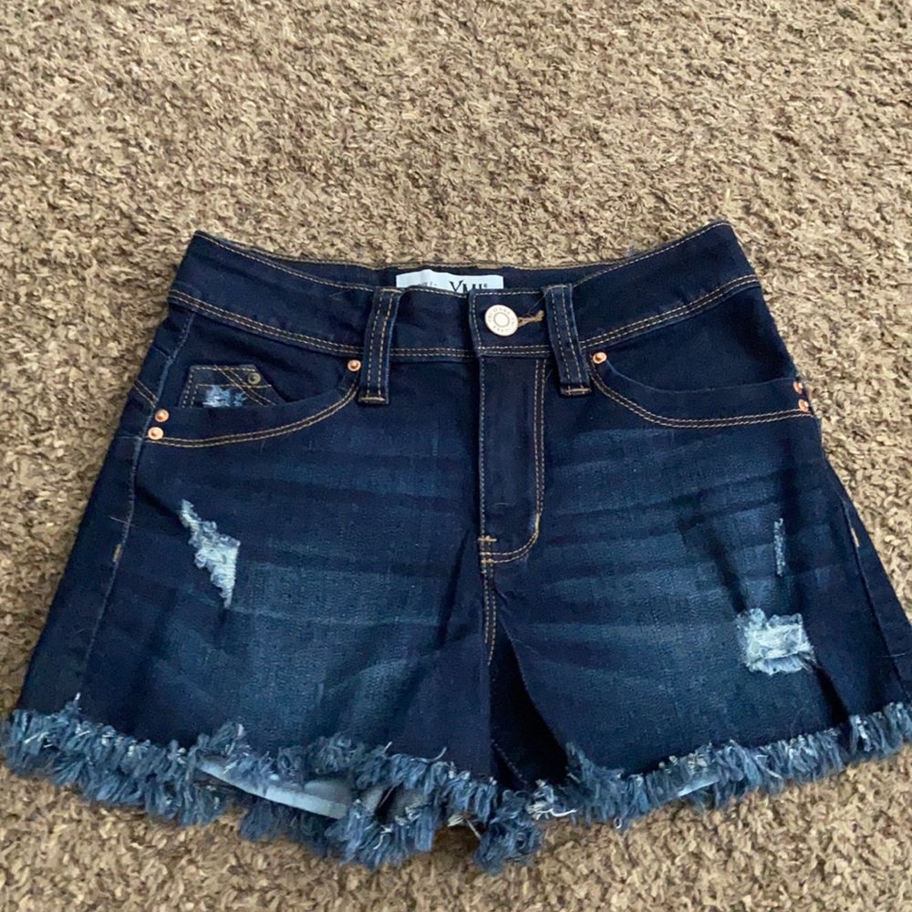 Dark Blue Curvy Fit Jean Short